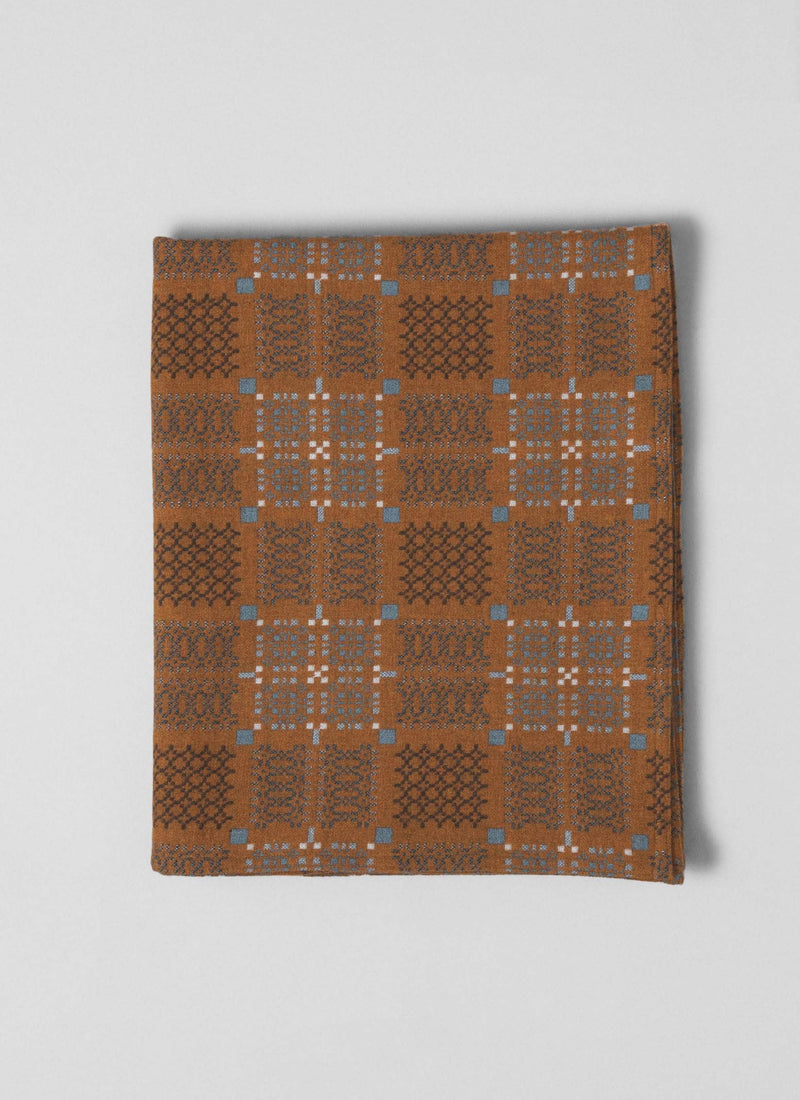 Melin Tregwynt Welsh Blanket | Rust/Topaz