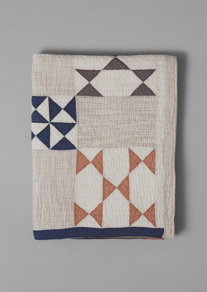 Maia Patchwork Cotton Quilt | Ecru/Multi