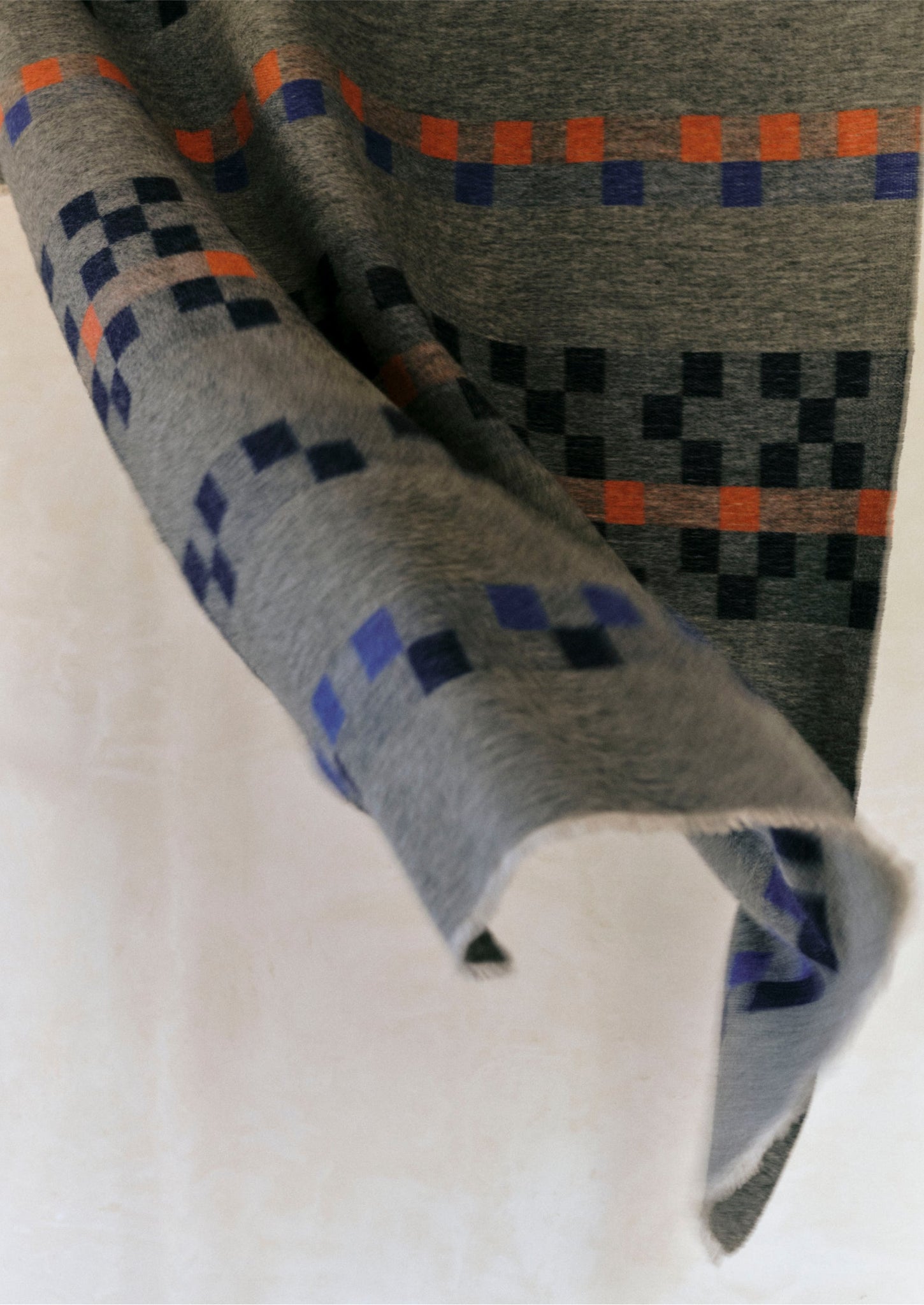 Bristol Weaving Mill Geo Blanket | Charcoal