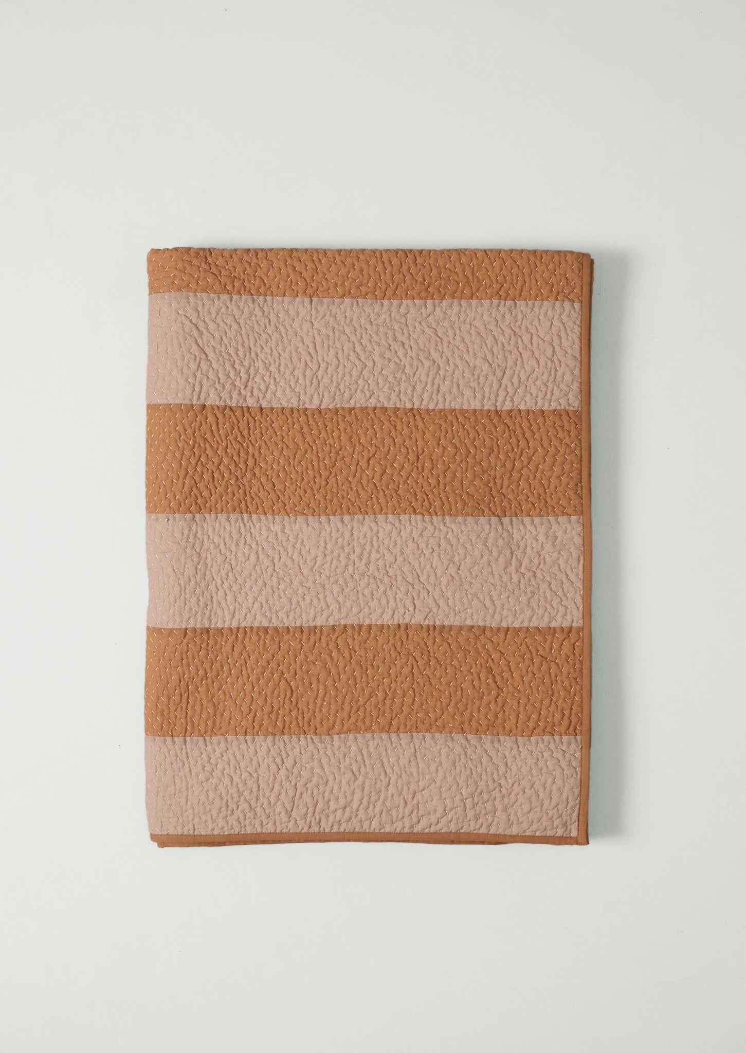 Patched Stripe Quilt | Soft Lilac/Light Umber