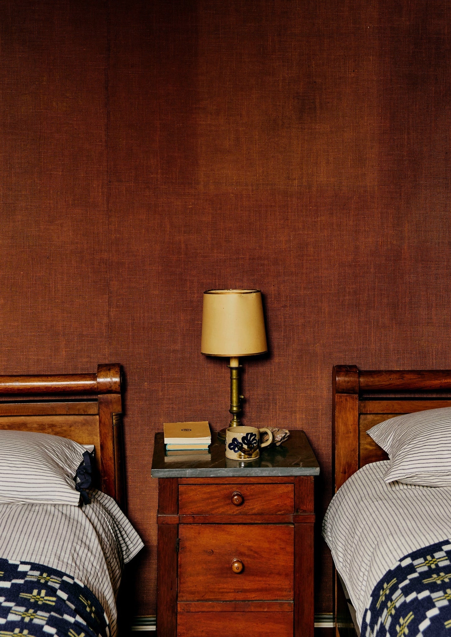 Melin Tregwynt Welsh Blanket | Midnight/Citrus