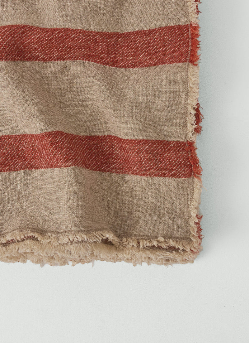 Stripe Linen Throw | Aurora/Natural