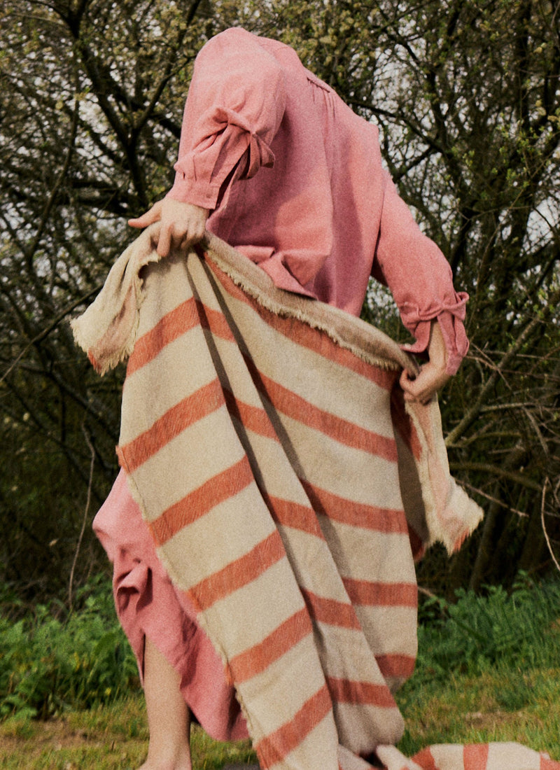 Stripe Linen Throw | Aurora/Natural