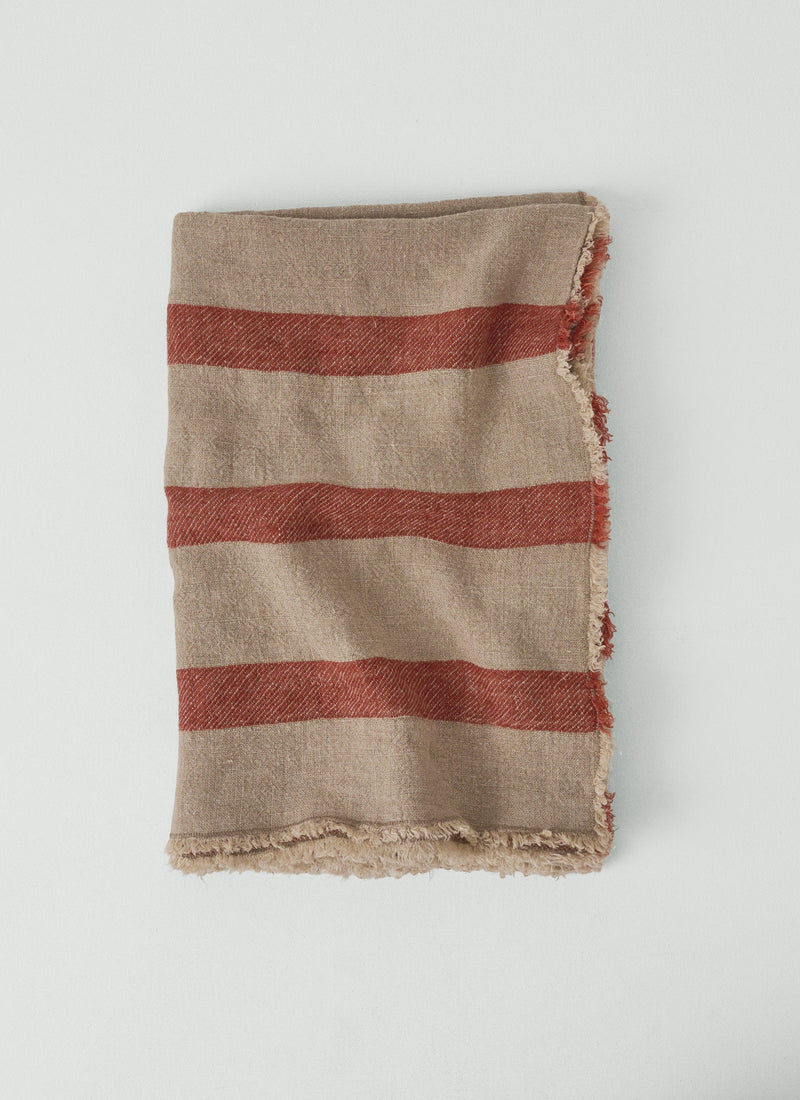 Stripe Linen Throw | Aurora/Natural