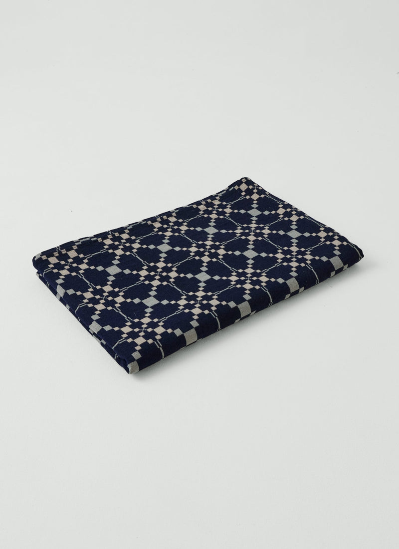 Lattice Cloth Throw | Indigo