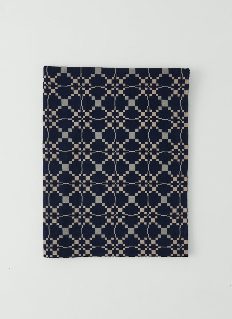 Lattice Cloth Throw | Indigo