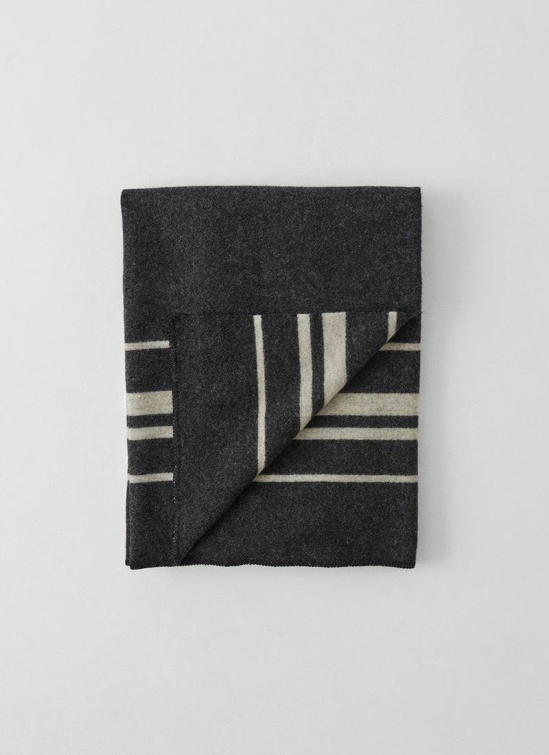 Camp Wool Blanket | Charcoal/Light Grey Melange