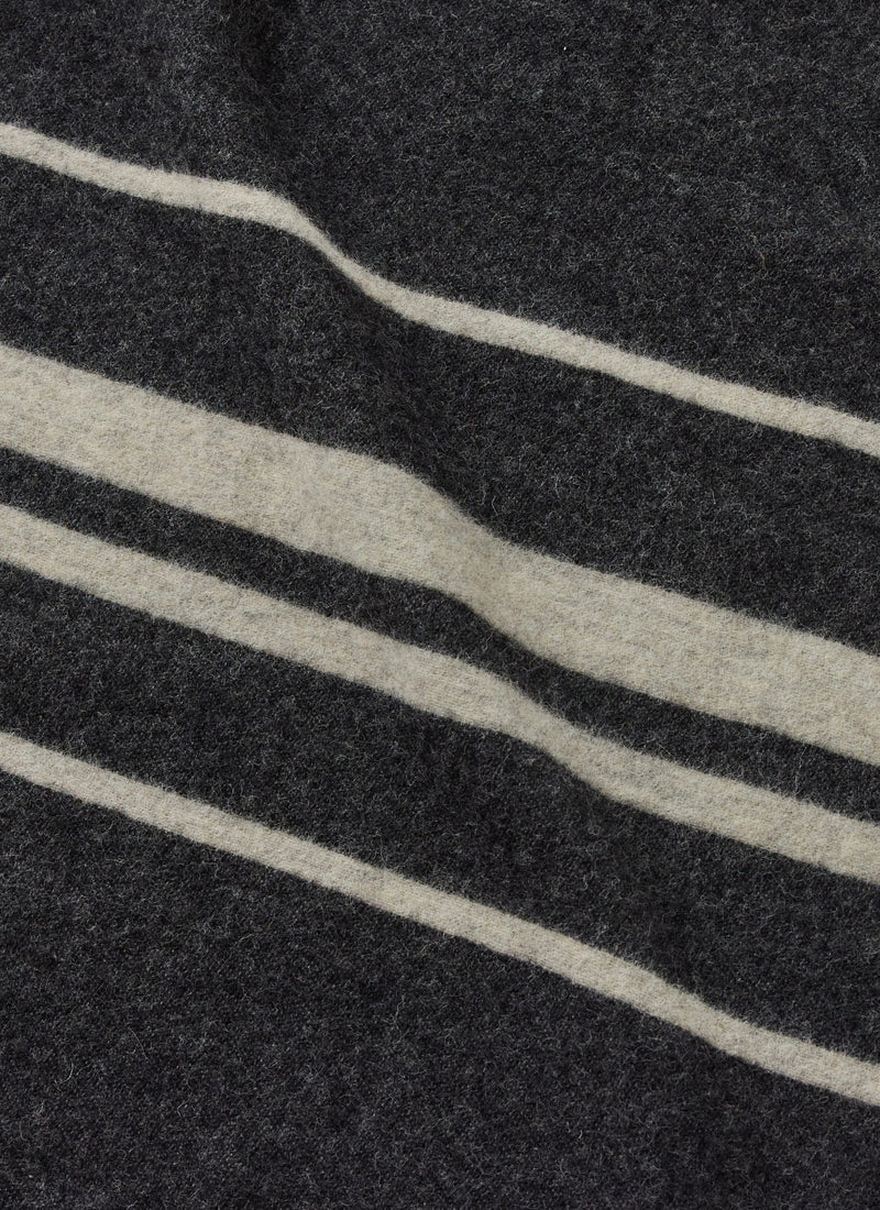 Camp Wool Blanket | Charcoal/Light Grey Melange