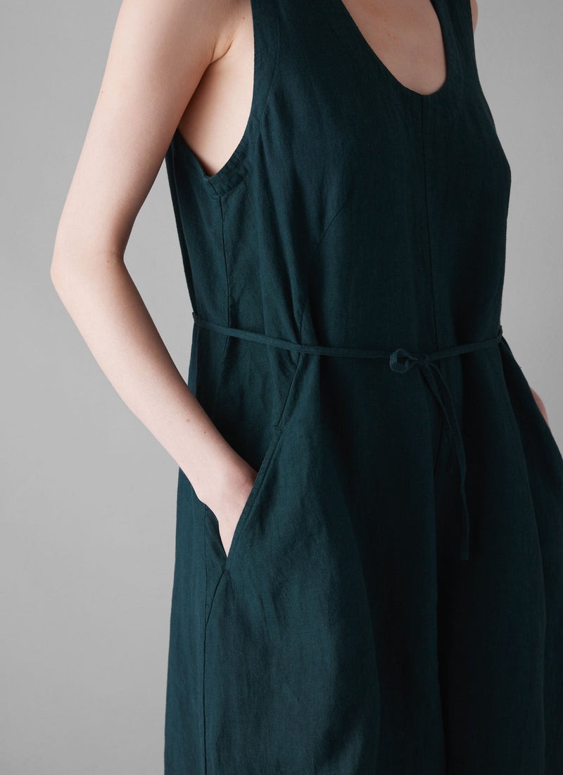 Garment Dyed Linen Short Jumpsuit | Puck