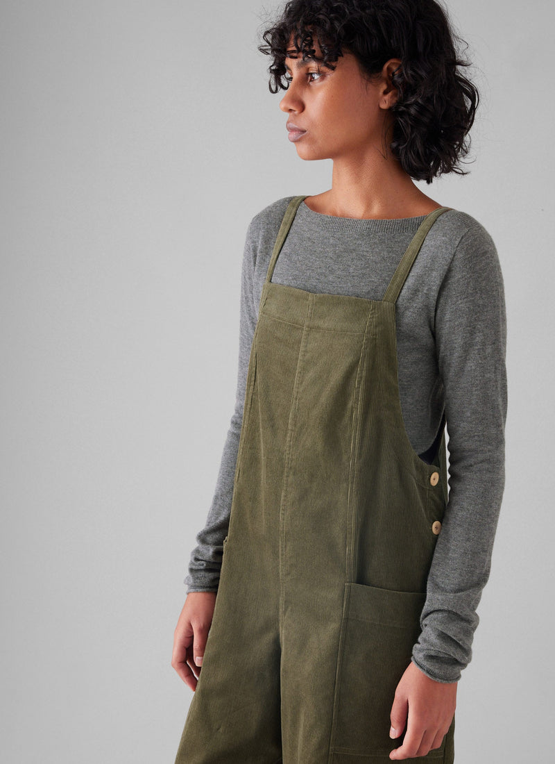Organic Cord Pocket Jumpsuit | Pear