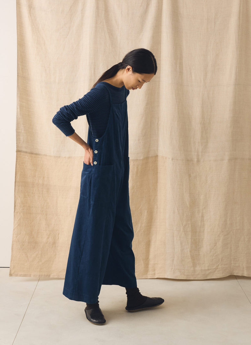 Cord Pocket Jumpsuit | Denim Blue
