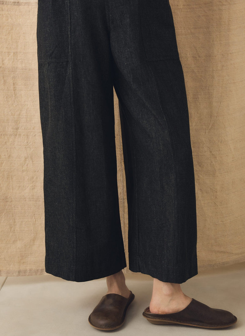 Cotton Twill Pocket Jumpsuit | Charcoal