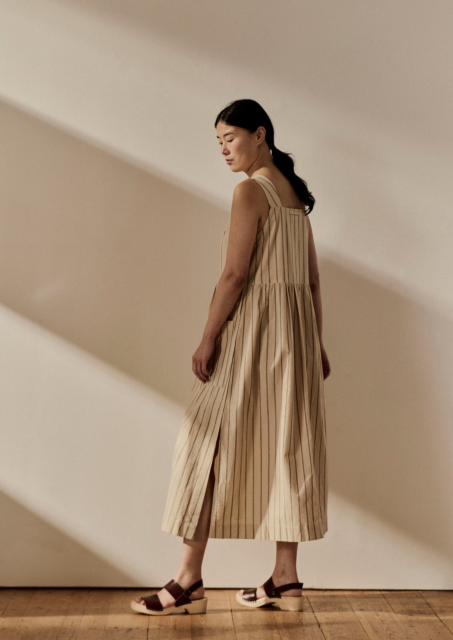 Stripe Cotton Pinafore Dress | Sail Cloth