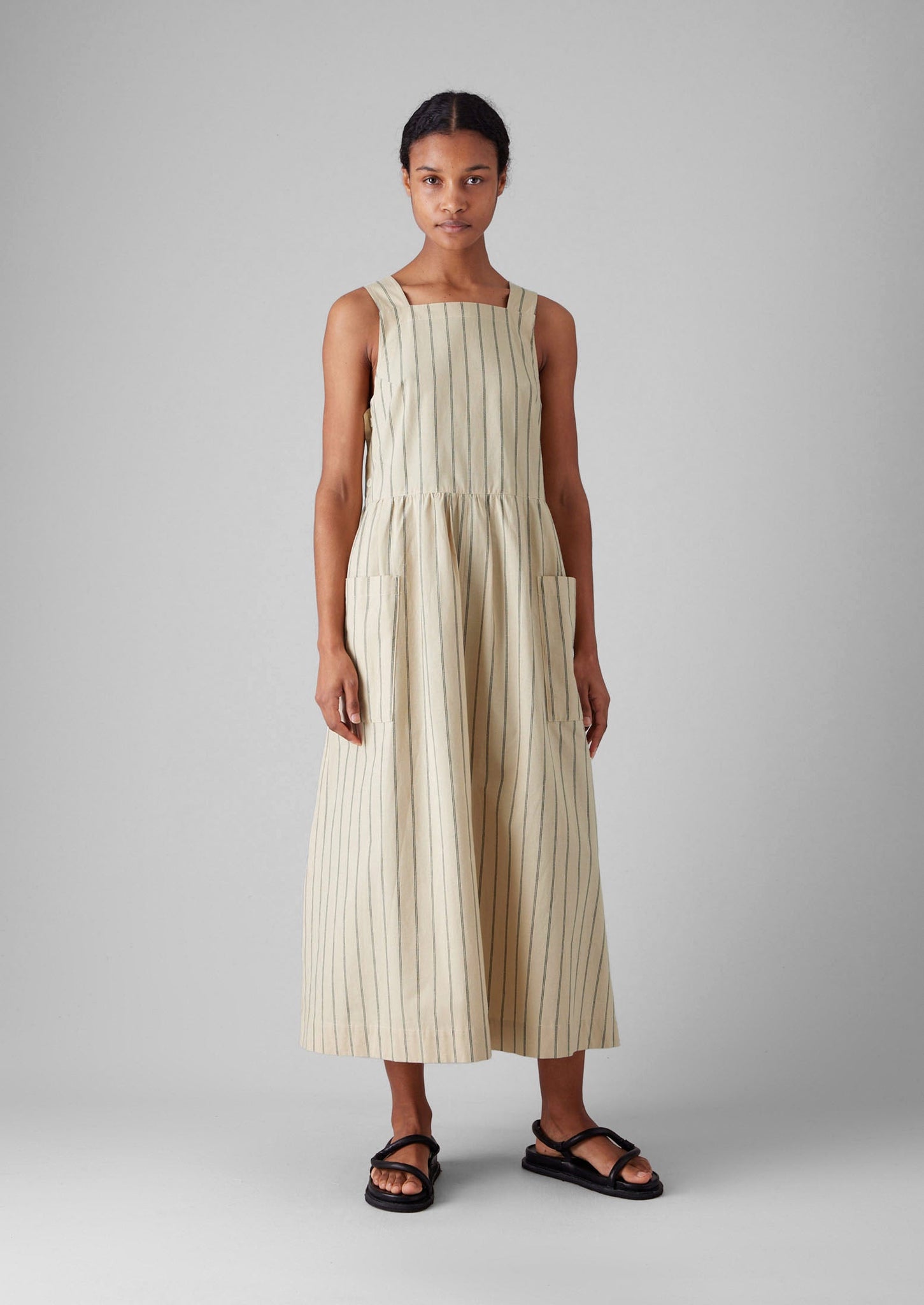 Stripe Cotton Pinafore Dress | Sail Cloth