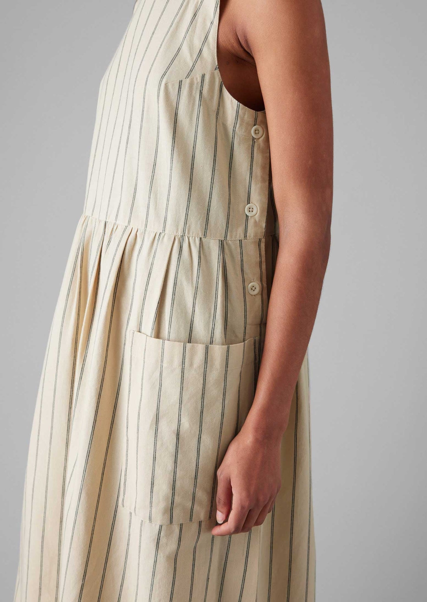 Stripe Cotton Pinafore Dress | Sail Cloth