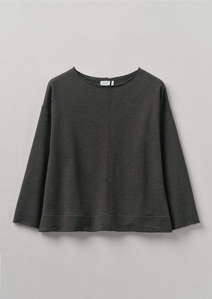 Loopback Jersey Sweater | Charcoal