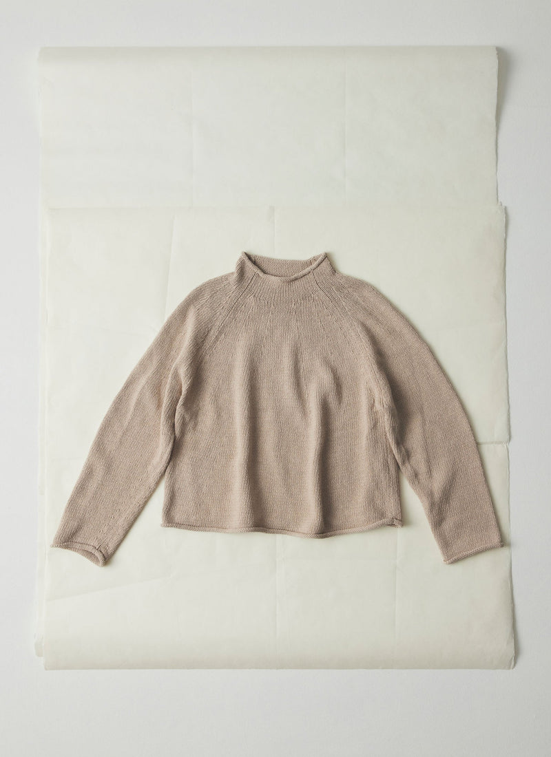 Cotton Linen Easy Sweater | Parchment