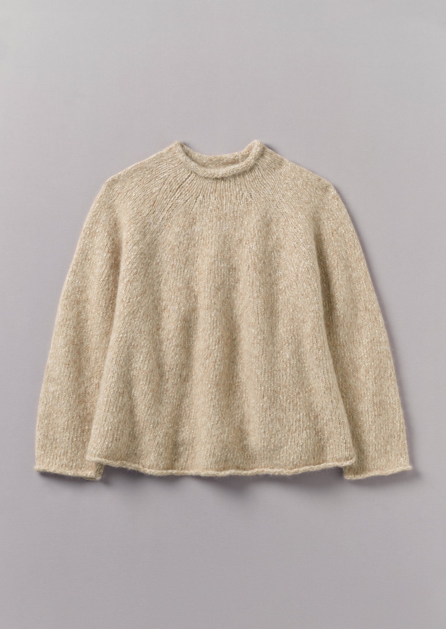 Textured Cotton Alpaca Sweater | Moonstone