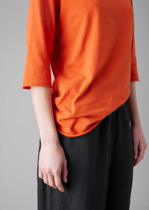 Cotton Half Sleeve Lounge Tee | Red Chilli