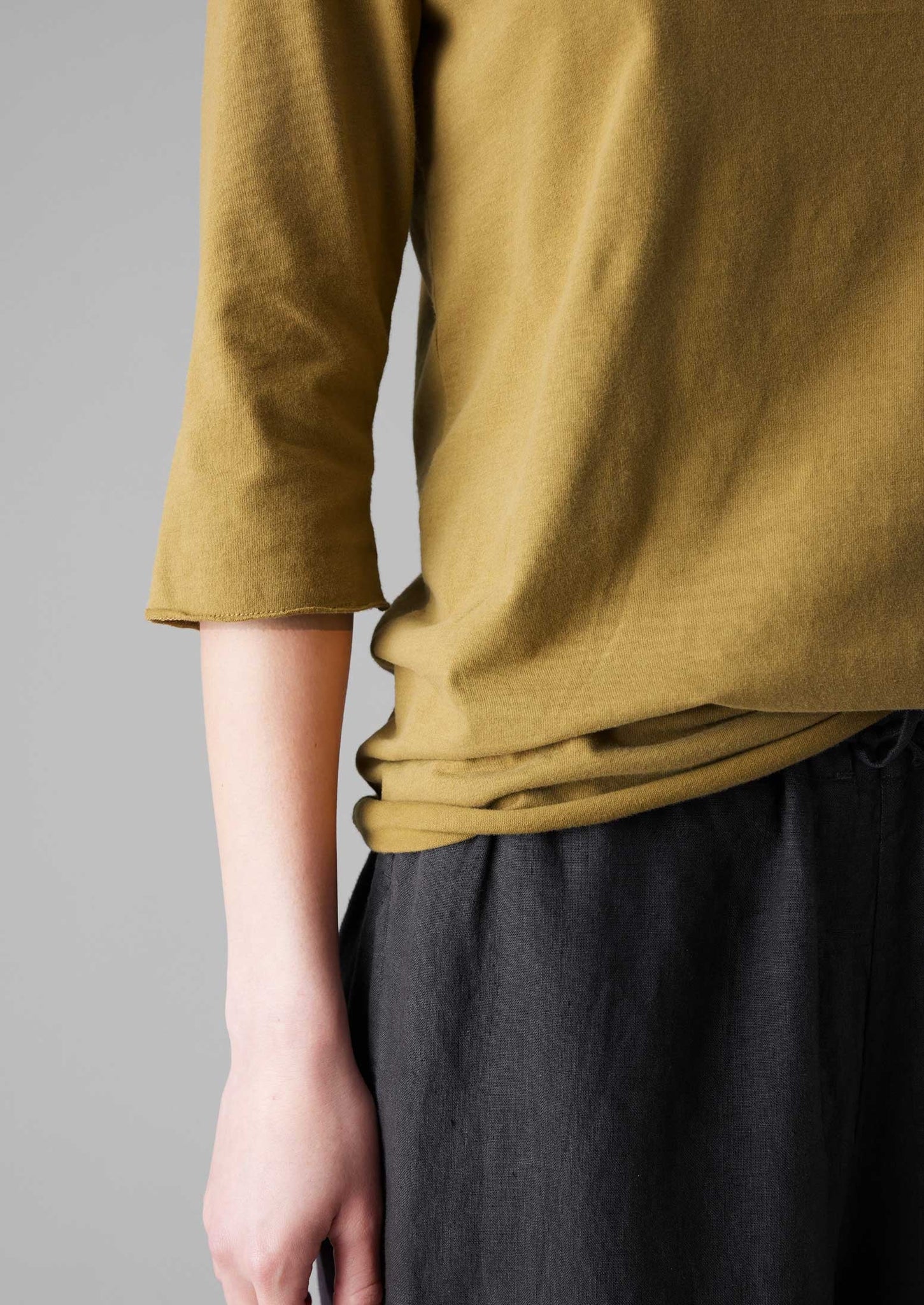 Cotton Half Sleeve Lounge Tee | Durian Green