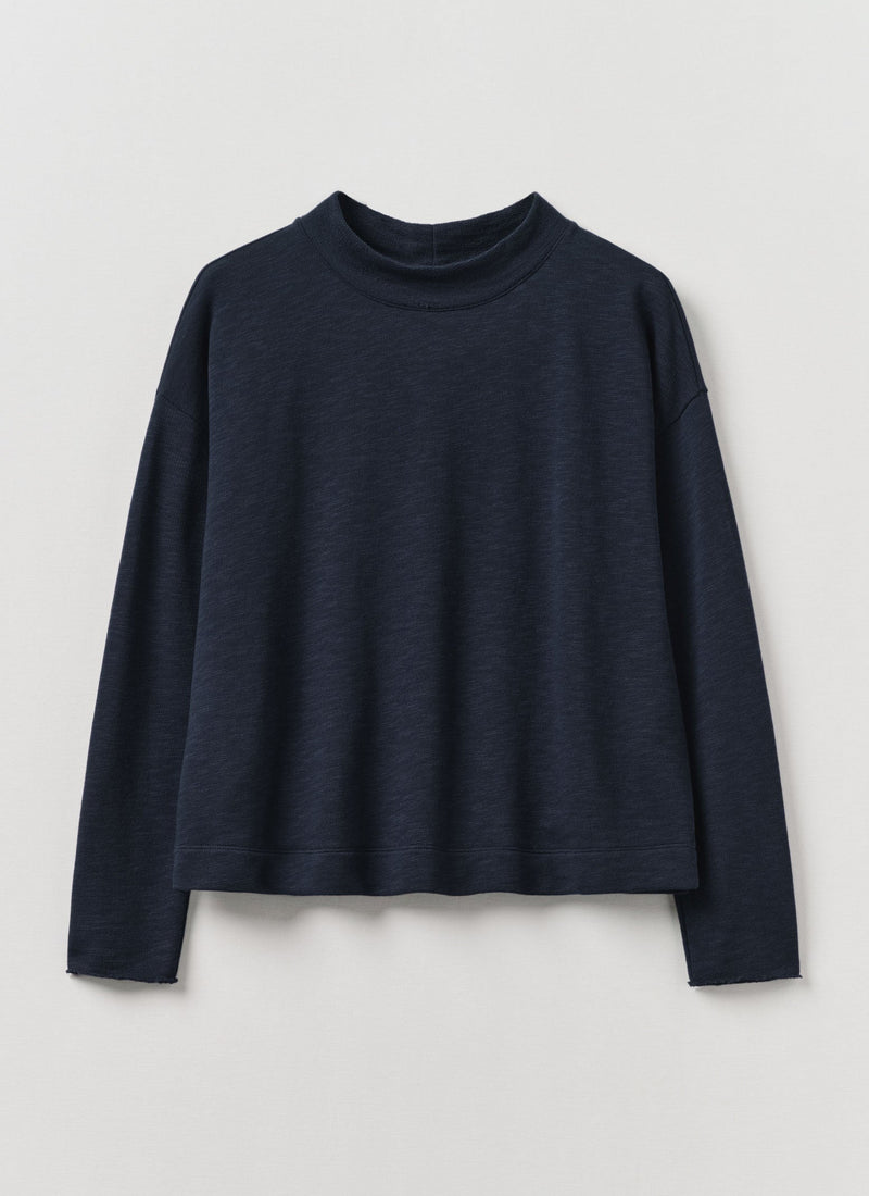 Loopback Jersey Easy Sweater | Midnight