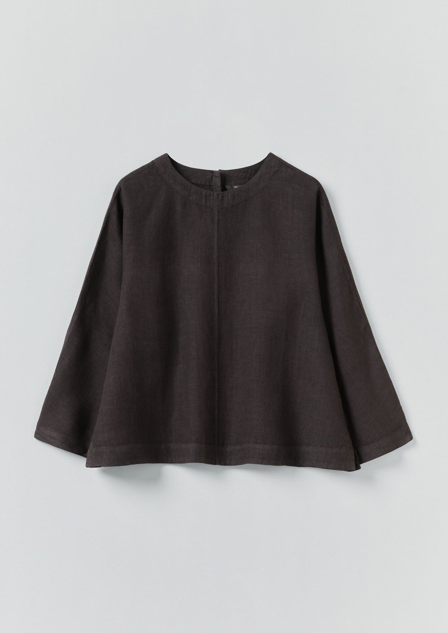 Garment Dyed Linen Top | Black Pepper