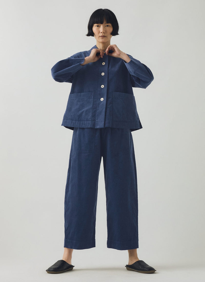 Organic Cord Shirt | Denim Blue