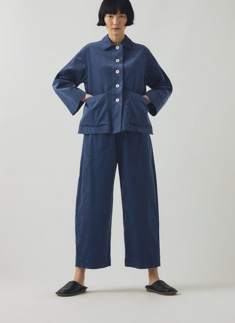 Organic Cord Shirt | Denim Blue