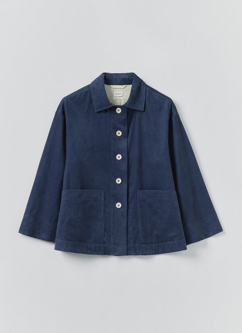 Organic Cord Shirt | Denim Blue