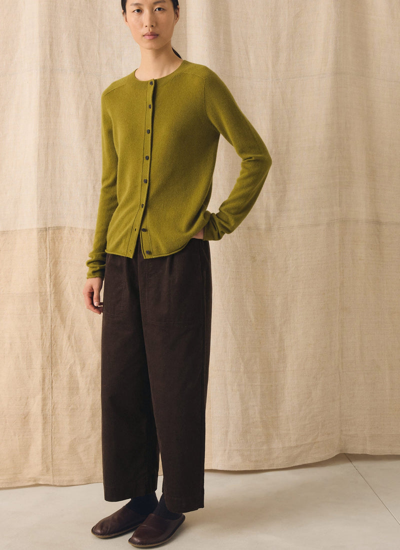 Wool Cashmere Neat Cardigan | Pear