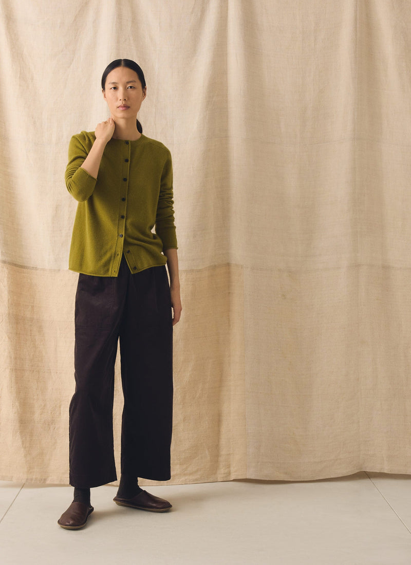 Wool Cashmere Neat Cardigan | Pear
