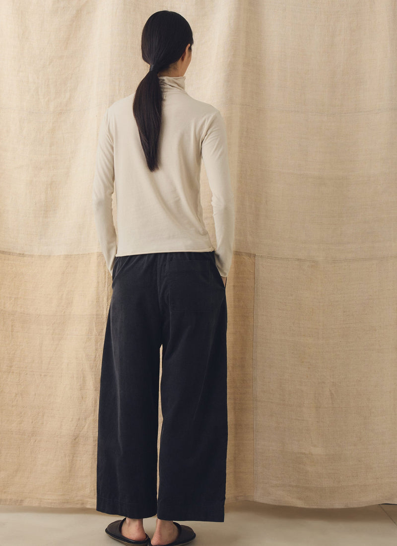 High Neck Soft Cotton Tee | Pebble Moon