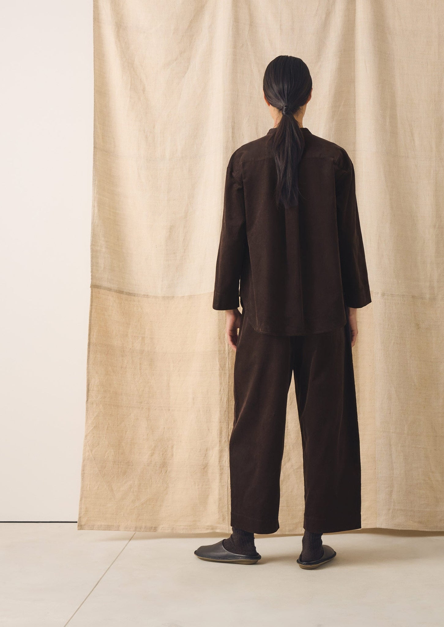 Organic Cotton Cord Shirt | Bitter Chocolate