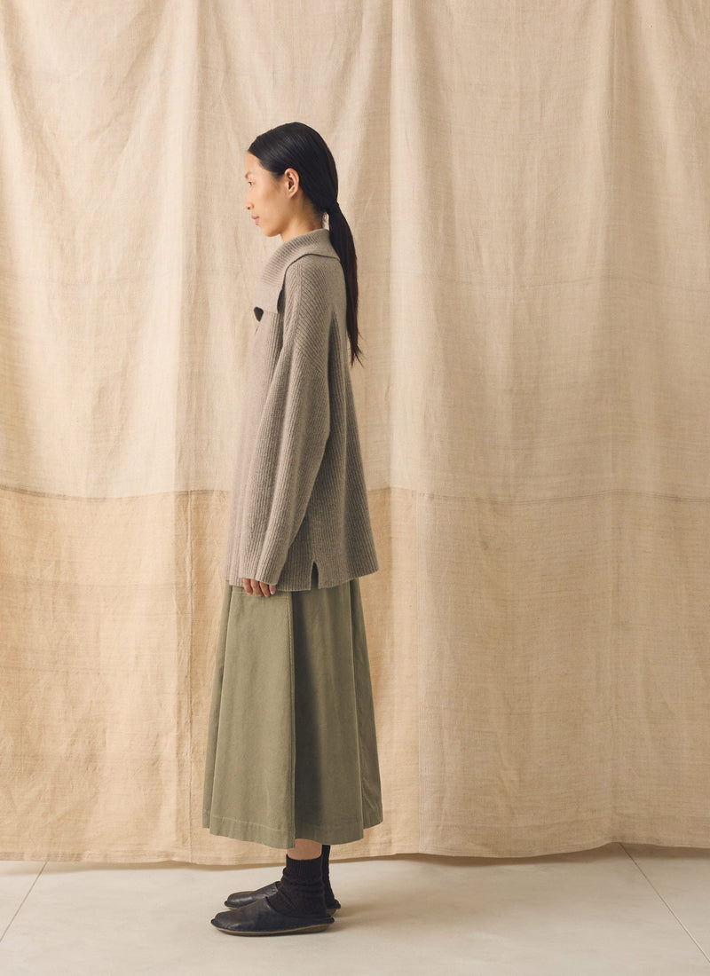 Ribbed Wool Cashmere Sweater | Oatmeal