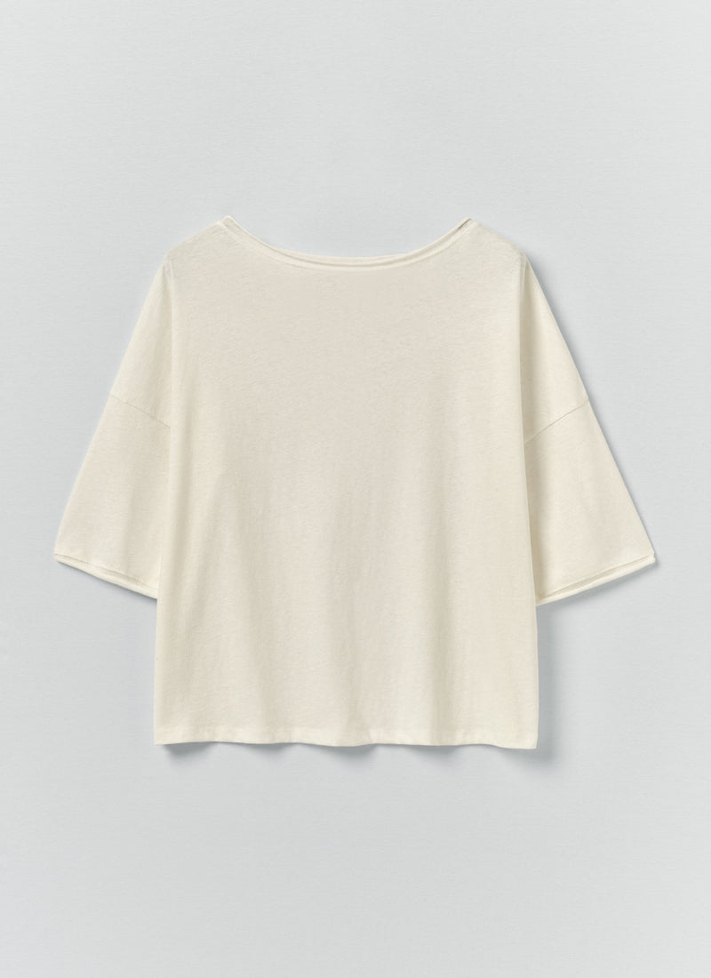 Cotton Hemp Jersey Tee | Chalk