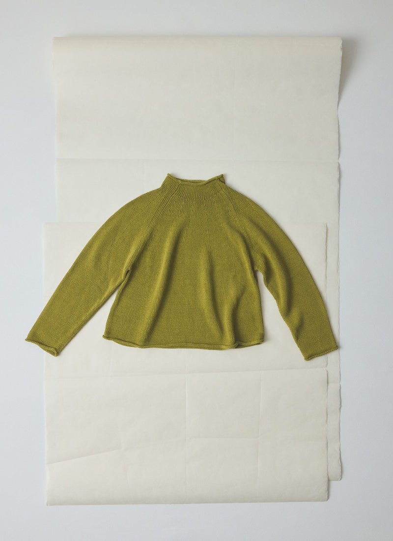 Cotton Linen Easy Sweater | Olivine