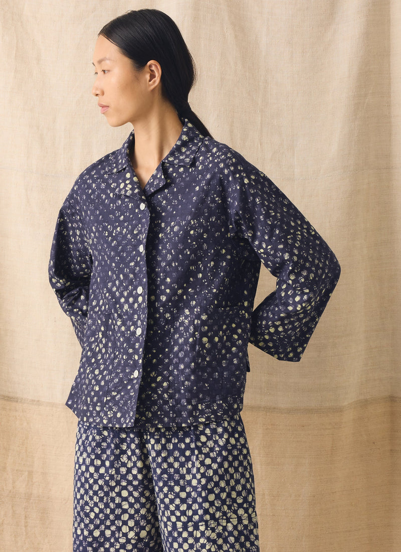 Batik Cook Check Top | Provencal Blue