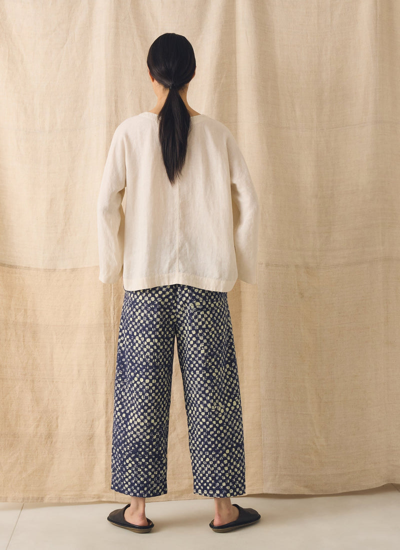 Garment Dyed Linen Top | Oat