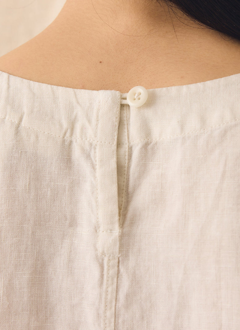 Garment Dyed Linen Top | Oat
