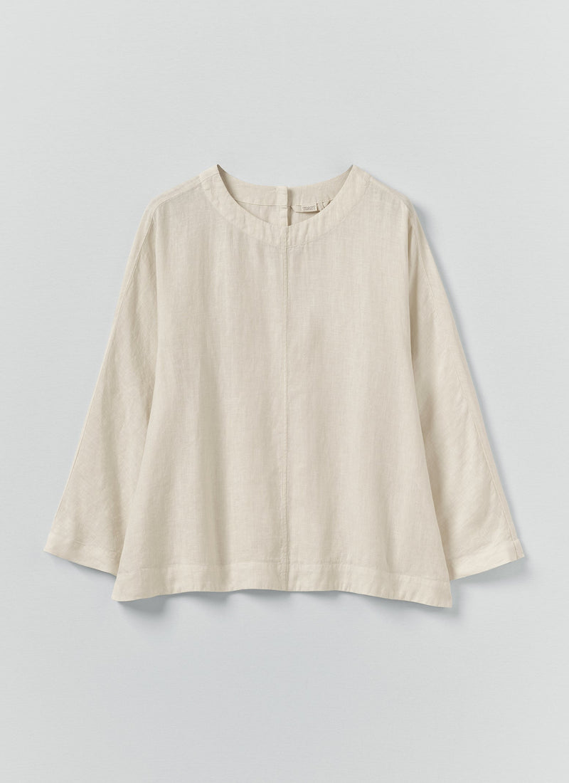 Garment Dyed Linen Top | Oat