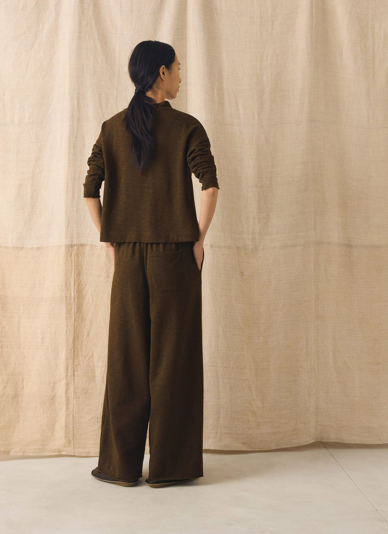 Loopback Jersey Easy Sweater | Dark Olive