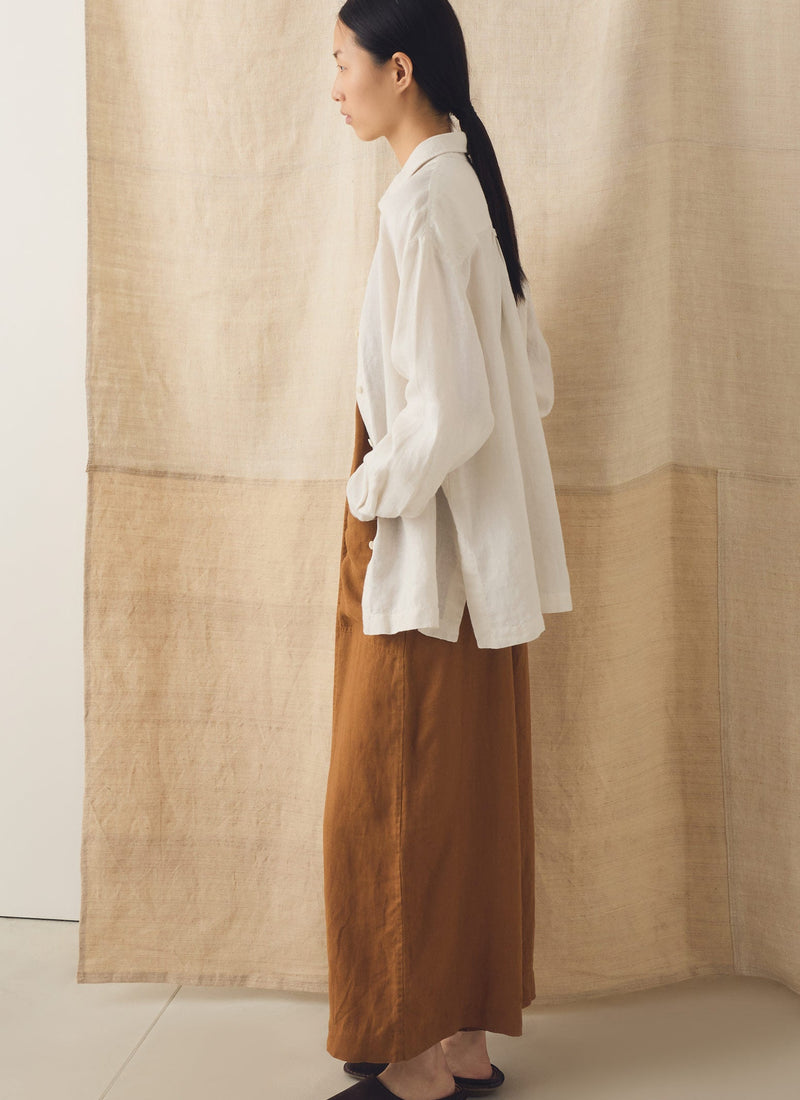 Garment Dyed Linen Easy Shirt | Oat
