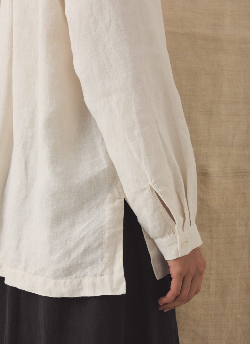 Garment Dyed Linen Easy Shirt | Oat