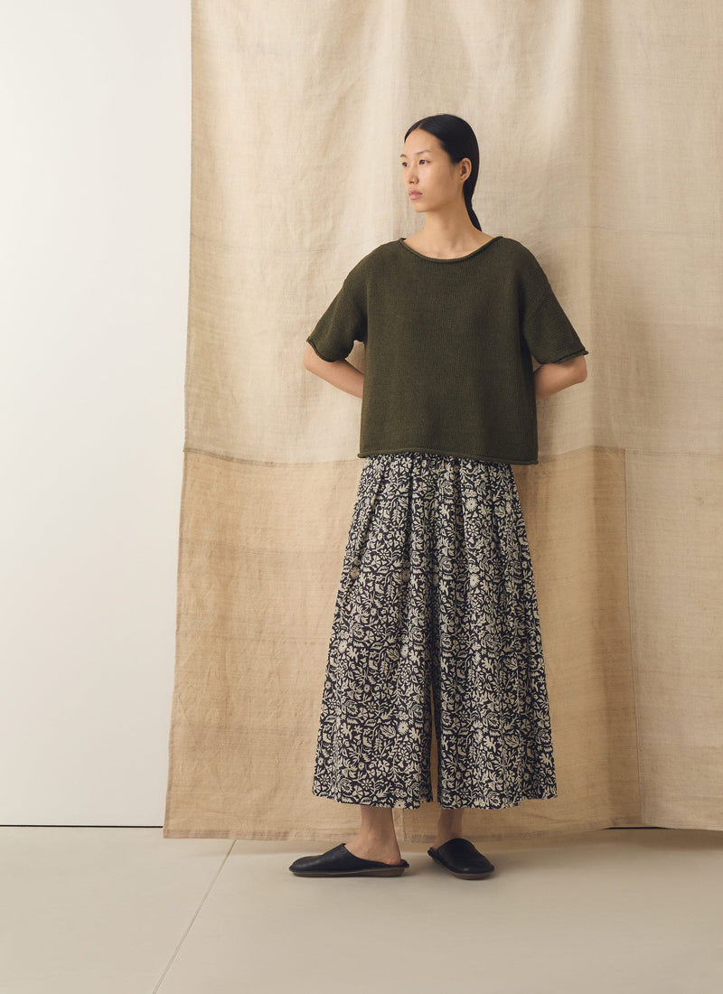 Cotton Linen Knitted Tee | Montella