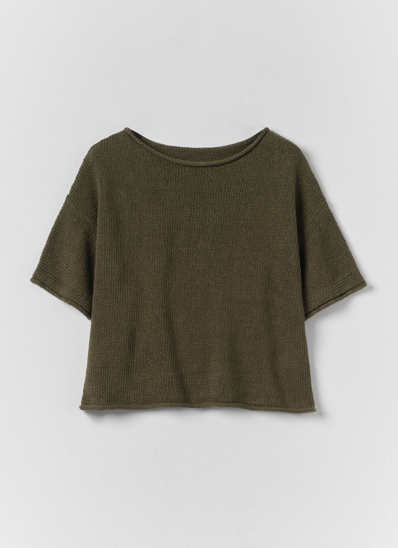 Cotton Linen Knitted Tee | Montella