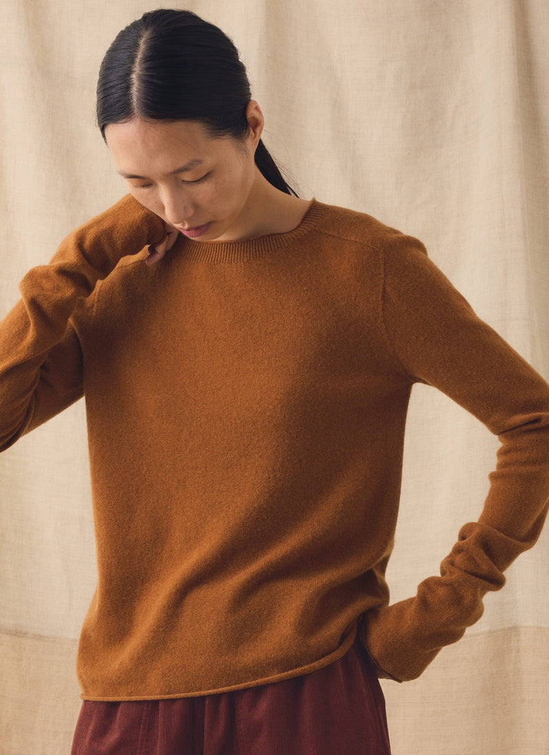 Wool Cashmere Neat Sweater | Ginger