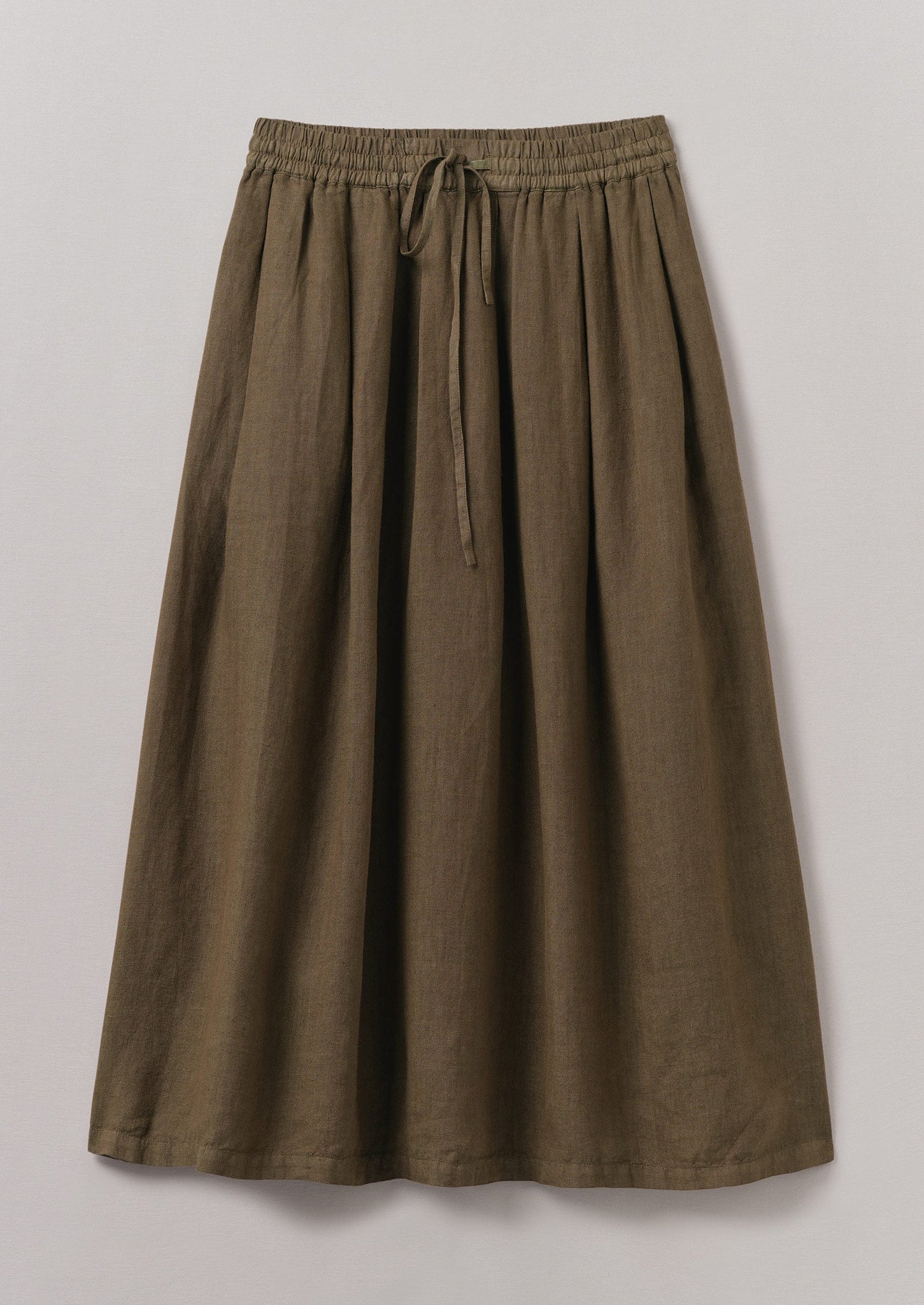 Garment Dyed Linen Skirt | Pear