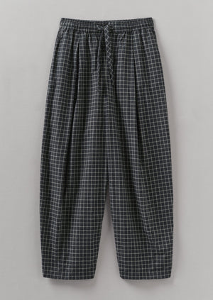 Minako Graph Check Cotton Cashmere Trousers | Slate