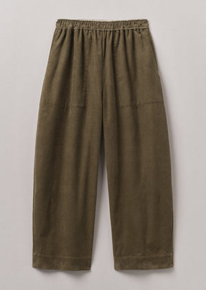 Organic Cord Barrel Leg Trousers | Pear