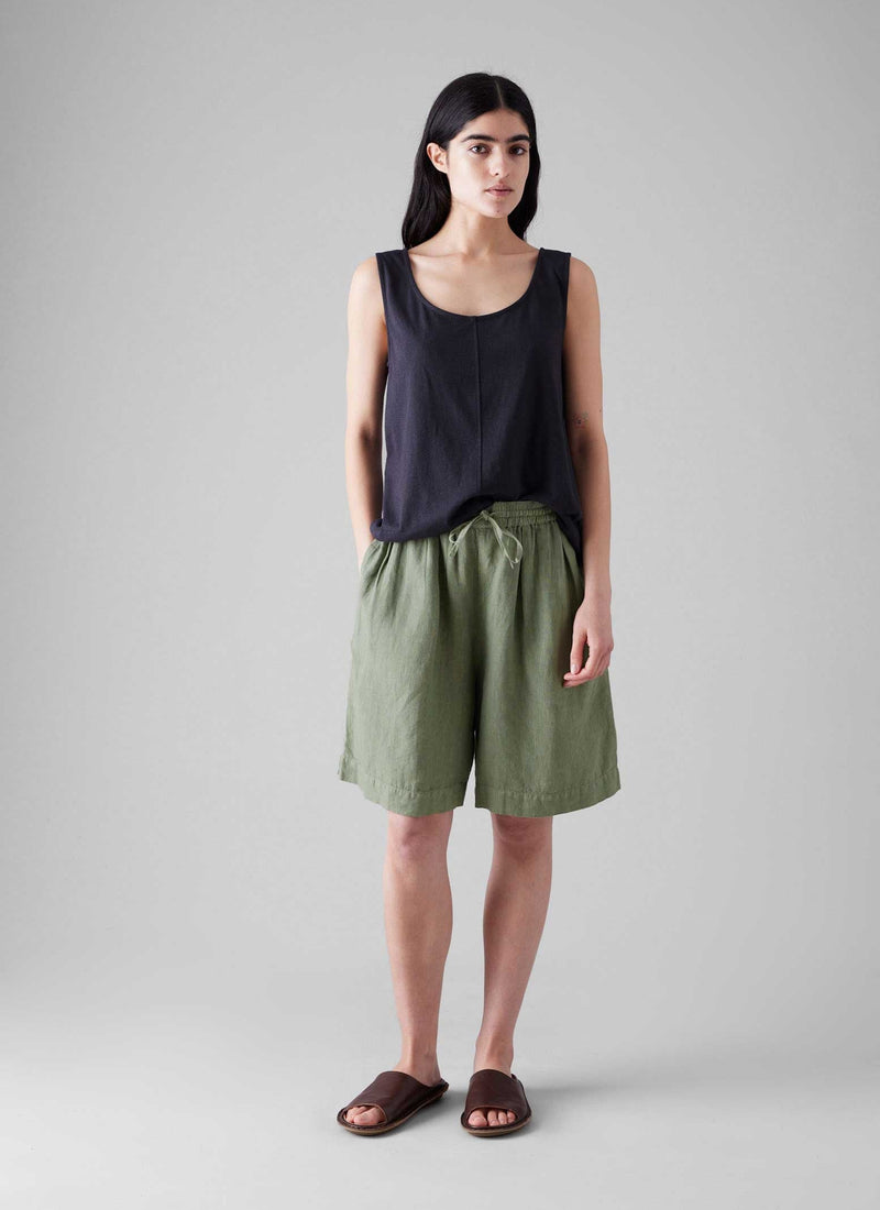Garment Dyed Drawstring Shorts | Light Sage